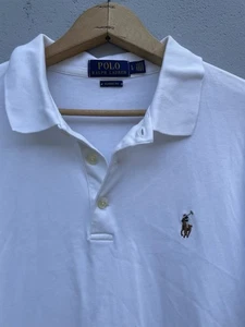Polo Ralph Lauren White Classic Fit Polo Shirt Size L Men’s Pony Horse - Picture 1 of 4