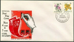 Australia Sturt's Desert Rose & Wattle 1970 conjunto de 2 WCS sin dirección FDC, en muy buen estado - Imagen 1 de 1