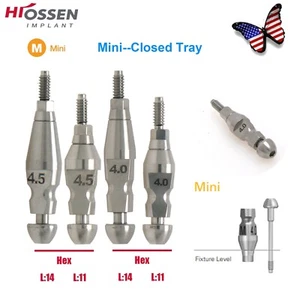 ET Mini Closed Tray Impression Coping ∅4/4,5 H11/14mm 1,2Hex Fit Hiossen/Osstem - Bild 1 von 38