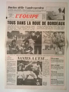 L'EQUIPE N°12.242 du 18/09/1985 - Coupes européennes: Tous dans la roue de Bordx - Imagen 1 de 4