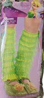 Disney Fairies Tinker Bell Leg Warmers Child Size 4-6 1 Pair Green Dress Up - Image 1 of 4