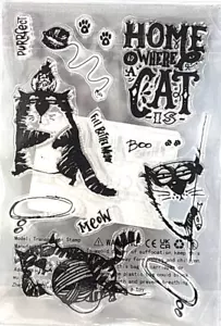 "Grumpy Cat Home Is Where A Cat Is Clear Stempel 4,25"" x 6,25" - Bild 1 von 1