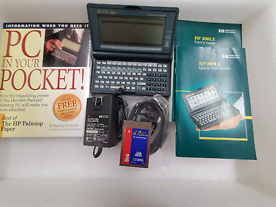 Vintage Rare HP 200LX Palmtop Handheld 2MB RAM DOS W/ Accessories Refurbished • 367.25€