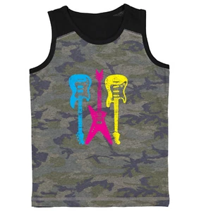 Neon Guitars - Rock Star Musician Instrument Youth Contrast Tank Top - Picture 1 of 7