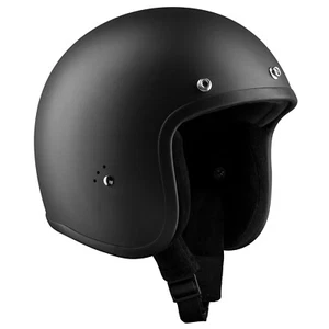 Bandit Helmets Jethelm schwarz-matt Fiberglas Motorradhelm Klickverschluß leicht - Bild 1 von 7