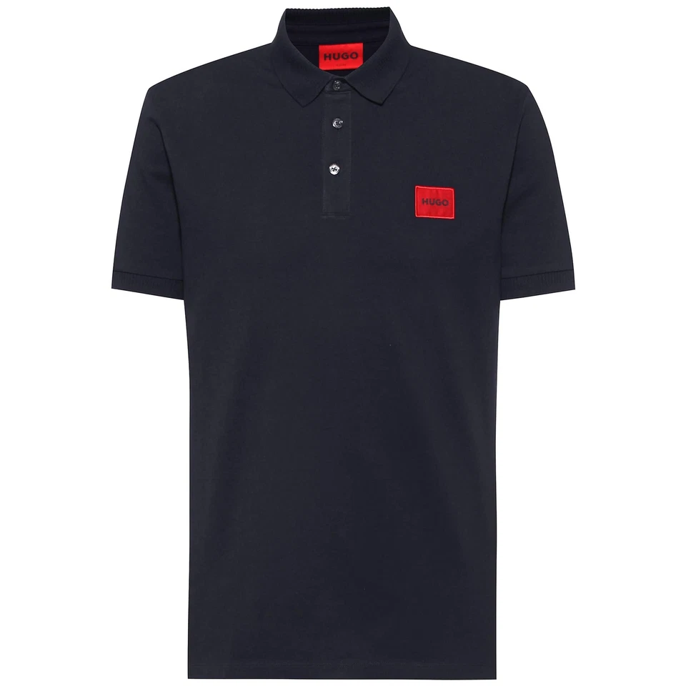 HUGO DERESO222 COTTON-PIQUÉ POLO SHIRT - Image 1 of 1