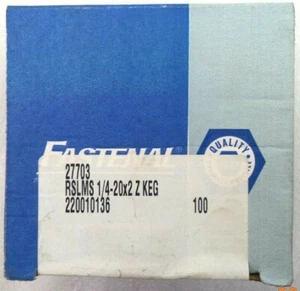 1/4-20x2-RSLMS Slotted Drive Round Head Zinc Finish Steel Screws (100/Box) - Bild 1 von 4