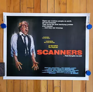 Póster original de la película Scanners (1981) 1/2 hoja 22x28" enrollado - terror - Imagen 1 de 1