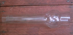 GLASZYLINDER CRISTAL 61 mm für PEROLEUMBRENNER 18 mit BRANDSCHEIBE LAMPENGLAS - Picture 1 of 4