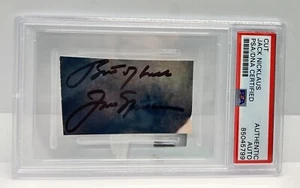 Jack Nicklaus Signed Cut Autograph “Best Of Luck” PSA DNA Golf - Picture 1 of 2