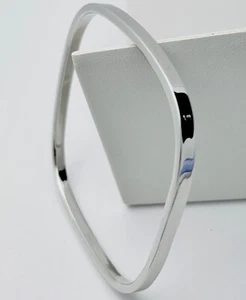 DaneCraft Tarnish Free 925 Sterling Silver Octagon Bangle Bracelet 8” #K - Picture 1 of 5