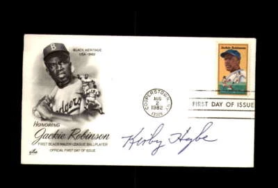 Kirby Higbe Signed 1982 FDC Jackie Robinson Cache First Day Cover Autograph - Image 1 of 2