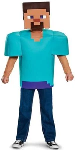 Steve Clásico Minecraft Mojang Videojuego Elegante Vestido Halloween Niño Disfraz - Imagen 1 de 8