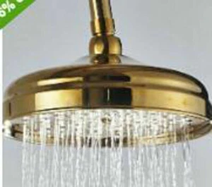 Traditional Gold 304SUS 8" Round Replacement Bathroom Rain Shower Head WELS - Picture 1 of 21