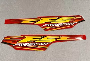 Lot of 2 Arctic Cat 2003 Firecat F5 Upper Hood Decals Red LH & RH NEW - Bild 1 von 8