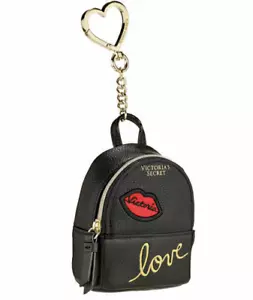 Victoria's Secret Llavero Mini Mochila Dije Labios Negros Amor Nuevo con Etiquetas - Imagen 1 de 7