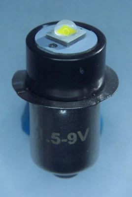 Actualización LED de 5W a bombilla de 270 lúmenes p13.5s Ejército y ejército de EE. UU. MX-991 3V 2 celdas Foto 1 de 4