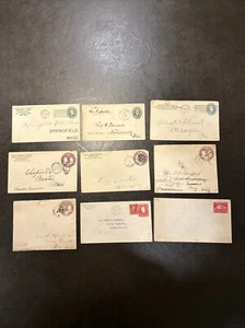 Early Stamped Envelope Lot Of 9 U311, U349, U385, U526 High Catalog!! - Picture 1 of 20