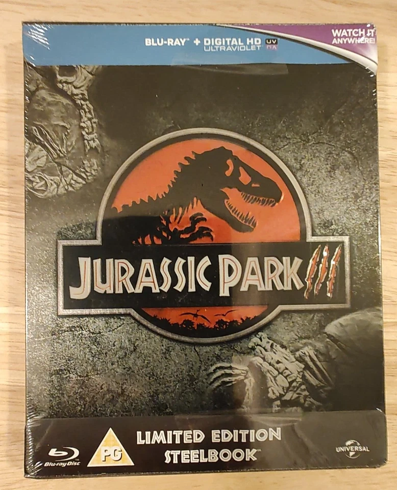 Blu Steel 4 U Jurassic Park III Limited Edition Steelbook 3000 Only