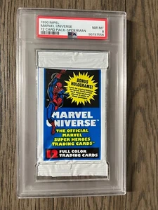 1990 Impel Marvel Universe 1st Issue Foil Pack PSA Graded - MCU Spiderman - Picture 1 of 2