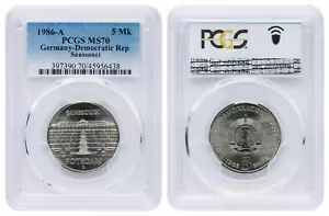 5 Mark DDR 1986 A Sanssouci PCGS MS70 Top Pop 1 - Bild 1 von 1