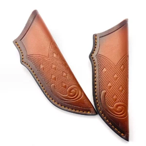 1X Leather Belt Straight Knife Sheath Pouch Cover Brown Case Fixed Blade - Picture 1 of 6