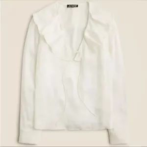 J Crew J Crew Goldie top in satin Womens Large Ivory White - Picture 1 of 8