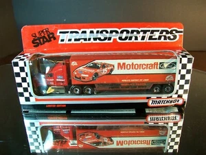 Geoff Bodine #15 Motorcraft 1992 1:87 Racing Team Transporter Matchbox - Imagen 1 de 1