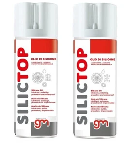 Magazzini GM SILICTOP, Olio di Silicone Spray, ideale x legno, plastica 2pzX400m - Foto 1 di 4