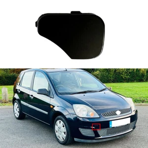 For Ford Fiesta MK6 2005-2008 Black Front Bumper Towing Eye Cover Cap #1375861 - Picture 1 of 9