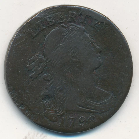 1796 DRAPED BUST LARGE CENT REVERSE 1794-CIRCULATED EARLY CENT-SHIPS FREE! INVDS Cover