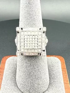 Ring 1,00 ctw Princess-Schliff natürliche Diamanten und Sterling Ehering Versprechen Größe 7 - Bild 1 von 13
