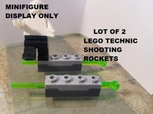 LEGO Shooting Cannon Trans Green SET OF 2 Flick to Launch 1x4 CASTLE Star Wars - Picture 1 of 1