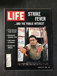 Life Magazine August 26 1966 Strike Fever - Foto 1 di 2