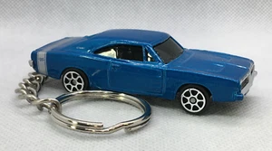 Dodge Charger R/T 1969 '69 (azul) llavero fundido a presión hecho a medida - Imagen 1 de 6