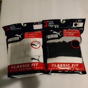 Puma Boy's T-Shirts 6-Piece Crew Neck Size 12-14 New - Picture 1 of 11