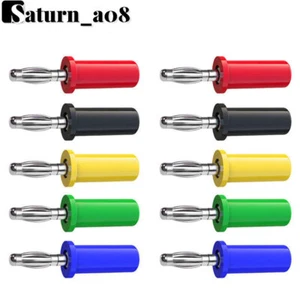 10PCS 24A Stackable 4mm Banana Plug Safety Connector Binding Post DIY Electrical - Picture 1 of 14