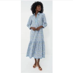 Tuckernuck Pink City Prints Dress Sky Meadow Margot Ditsy Floral Midi Ric-rac - Picture 1 of 11