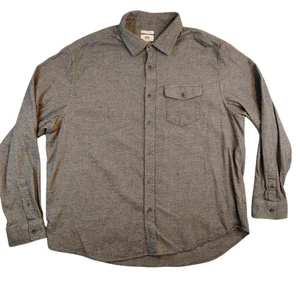 Old Navy Shirt Mens XXL Gray Long Sleeve Button Up Regular Fit Stretch Pocket - Picture 1 of 10