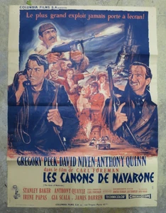 LES CANONS DE NAVARONE ancienne affiche de cinéma PECK NIVEN QUINN - Picture 1 of 1