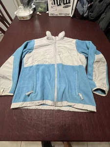 The North Face Jacke Damen mittelblau grau Fleece Full Zip zweifarbig Outdoor - Bild 1 von 6