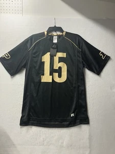 Purdue Boilermakers #15 Russell Athletic Black Football Jersey Mens Size Medium - Picture 1 of 6