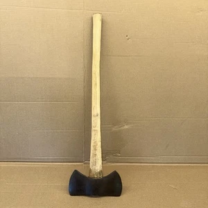 Vintage Double Bit Axe ~ Replacement 34” Handle ~ Head 10”x4-3/4” ~ SHARP! - Picture 1 of 14