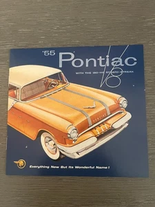 Folleto de ventas Pontiac 1955 original 55 Star Chief Chieftain Strato-Streak - Imagen 1 de 5