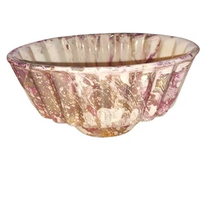 1957 Lane & Co Van Nuys Calif. Abstract Purple silver Cream Decor Bowl footed - Picture 1 of 8