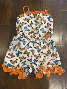 Matilda Jane Orange Butterfly Romper 6Y - Picture 1 of 6