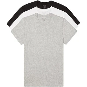 Calvin Klein 3 Slim Fit Cotton Classic S/S Crew Neck T-Shirt U4001 Men's Size L - Picture 1 of 6