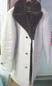 Vintage Herren Herren Man Business Winter Mantel Jacke Cal Craft Faux gefüttert Knopfleiste - Bild 1 von 3