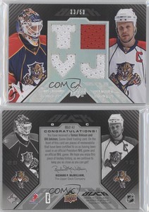 2008-09 Upper Deck UD Black Dual Player Jerseys /50 Tomas Vokoun Olli Jokinen