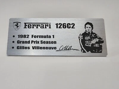1/12 Ferrari 126 C2 Gilles Villeneuve Metal Name Plate Plaque for Protar MFH etc - Image 1 of 3